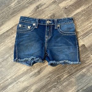 True Religion size 12 jean shorts.